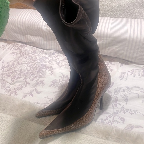 Y2K Brown stretchy boots 🤎 - Picture 1 of 3